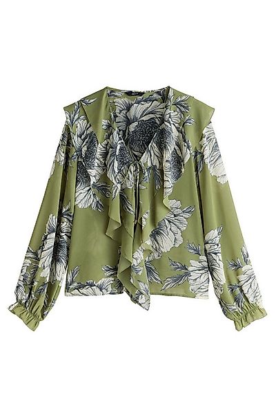 Next Langarmbluse Langärmelige Bluse mit Rüschenfront (1-tlg) günstig online kaufen