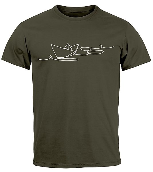 Neverless Print-Shirt Herren T-Shirt Boot Polygon günstig online kaufen