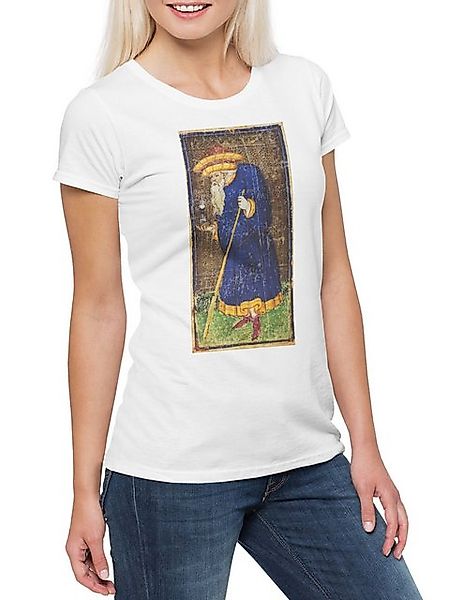 Urban Backwoods Print-Shirt Tarot Arcanum Hermit Damen T-Shirt Karte Karten günstig online kaufen