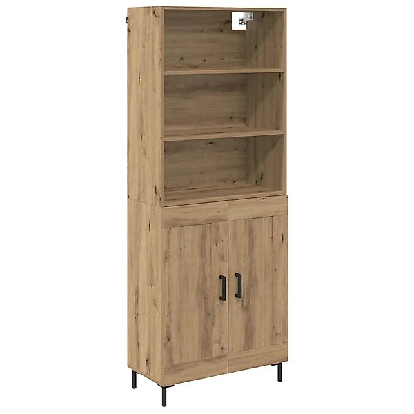 vidaXL Highboard Artisan-Eiche 69,5 x 34 x 180 cm Holzwerkstoff 3415868 günstig online kaufen