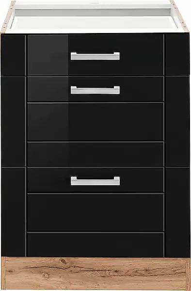 KOCHSTATION Auszugsunterschrank "KS-Tinnum", 60 cm breit, MDF-Fronten, Meta günstig online kaufen