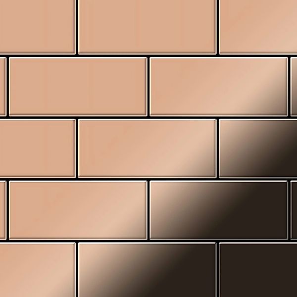 ALLOY Mosaik Fliese Massiv Metall Kupfer Gewalzt Kupfer 1,6mm Stark Subway- günstig online kaufen