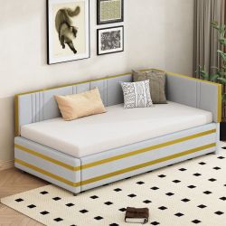 REDOM Polsterbett Sofabett,Einzelbett (Polsterbett,mit Lattenrost – günstig online kaufen