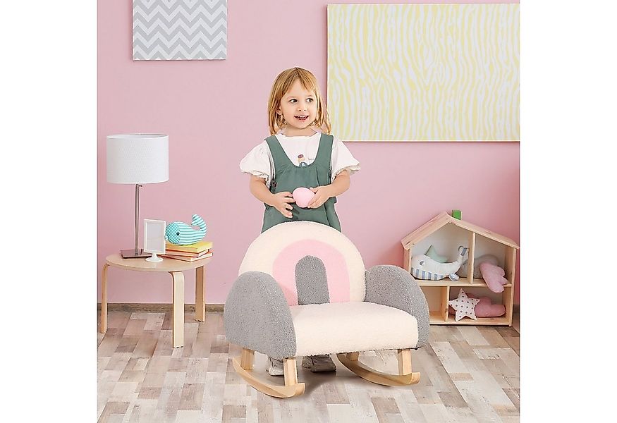 HOMCOM Kindersessel Schaukelstuhl für Kleinkinder (Kindersofa, 1-St., Kinde günstig online kaufen