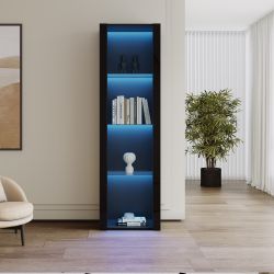 OKWISH Vitrine Standvitrine Glasvitrine (4 Fächern, günstig online kaufen