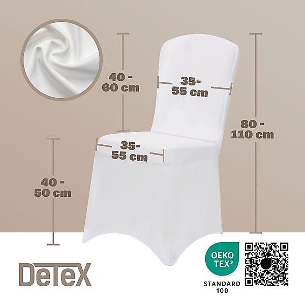 Stuhlhusse 10er-Set Weiß günstig online kaufen