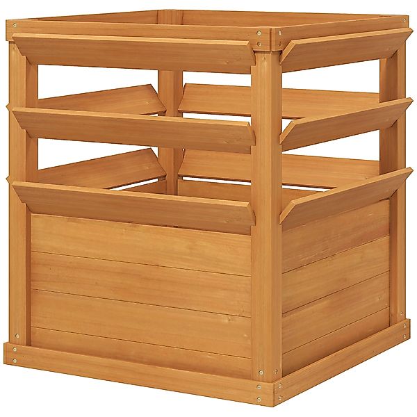 Outsunny Hochbeet Pflanzkasten mit Rankgitter offene Boden, Spalier Pflanzk günstig online kaufen