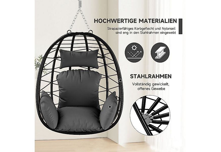HOMELUX Hängesessel Hängematte mit Gestell, Hängeschaukel, Hängestuhl mit K günstig online kaufen