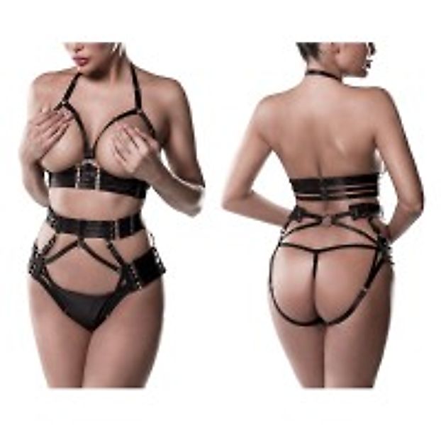 GREY VELVET 3-tlg.Set (Top, Harness, String) günstig online kaufen