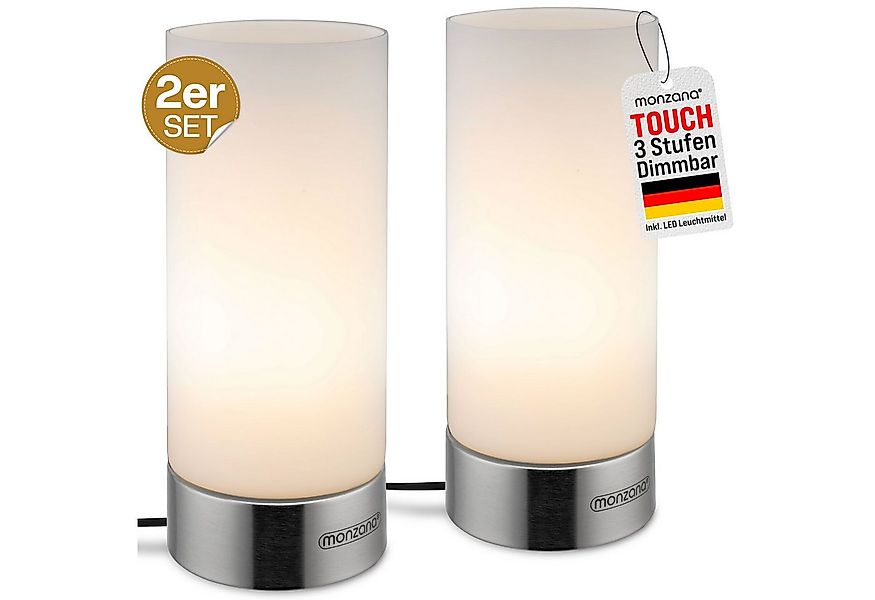 monzana Nachttischlampe 2er Set Lumo, Nachttischlampe, 2er Set LED Touch Di günstig online kaufen
