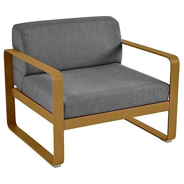 Bellevie Lounge-Sessel Outdoor D2 Lebkuchen A3 Graphitgrau günstig online kaufen