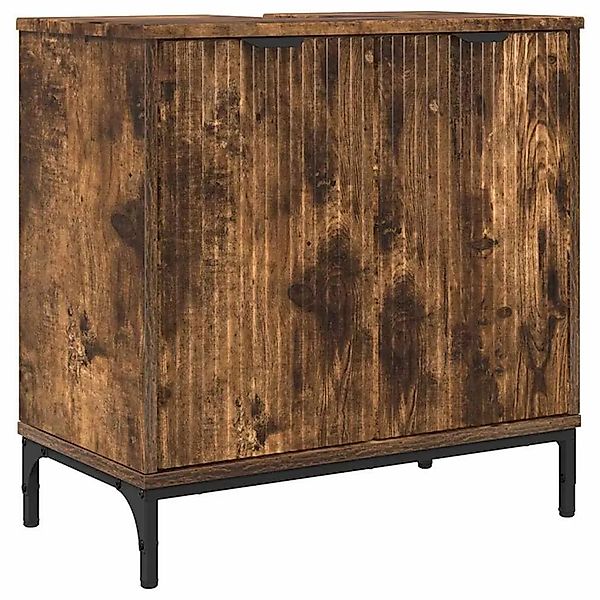 vidaXL Waschbeckenschrank Geräucherte Eiche 60,5 x 33,5 x 61 cm 883419 günstig online kaufen