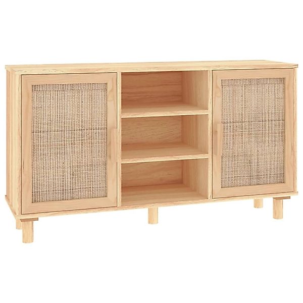 vidaXL Sideboard Braun 105x30x60 cm Massivholz Kiefer und Natur-Rattan 3456 günstig online kaufen