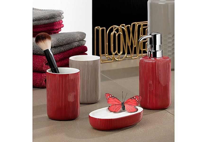 kela Seifenspender Ava, glänzende Keramik, 350 ml, austauschbarer Pumpkopf günstig online kaufen