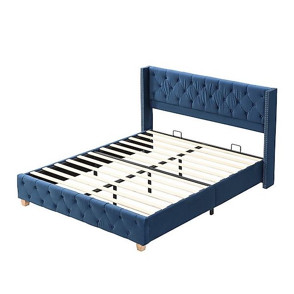 Gotagee Polsterbett Doppelbett mit Lattenrost Einzelbett Jugendbett Blau Sa günstig online kaufen