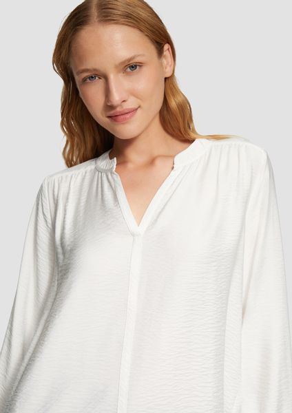 s.Oliver Langarmbluse Strukturierte Bluse aus Viskosemix günstig online kaufen