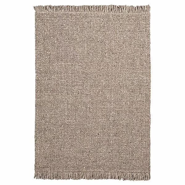 MeGusta Kurzflor Teppich Uni Modern Taupe Wolle 200x290 cm Clara günstig online kaufen