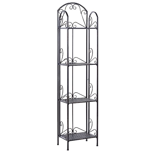 Beliani Badezimmerregal VALDIVIA Schwarz 27x40x166 günstig online kaufen