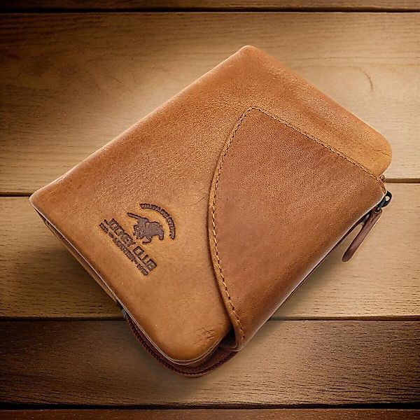 JOCKEY CLUB Geldbörse kompaktes echt Leder günstig online kaufen