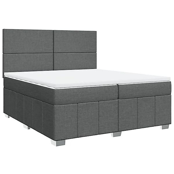 vidaXL Boxspringbett mit Matratze Dunkelgrau 200x200 cm Stoff 3294069 günstig online kaufen