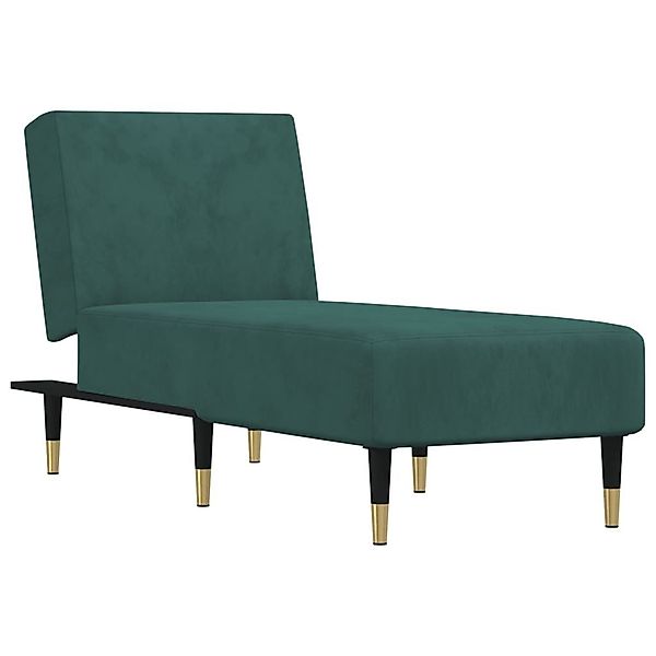 vidaXL Chaiselongue Chaiselongue Dunkelgrün Samt, 1 günstig online kaufen