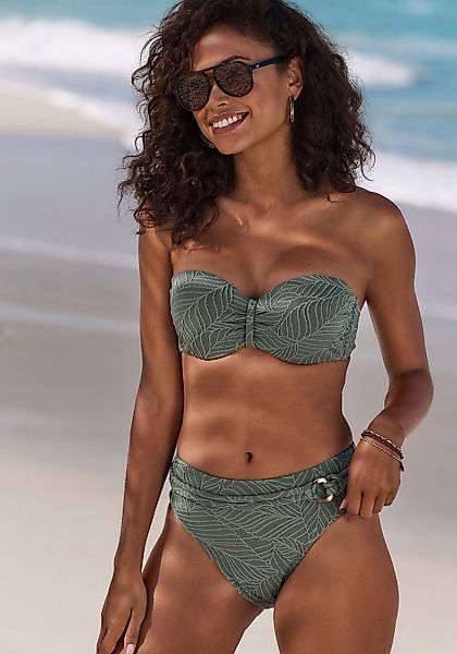 LASCANA Bügel-Bandeau-Bikini-Top "Fay", aus eleganter Strukturware günstig online kaufen