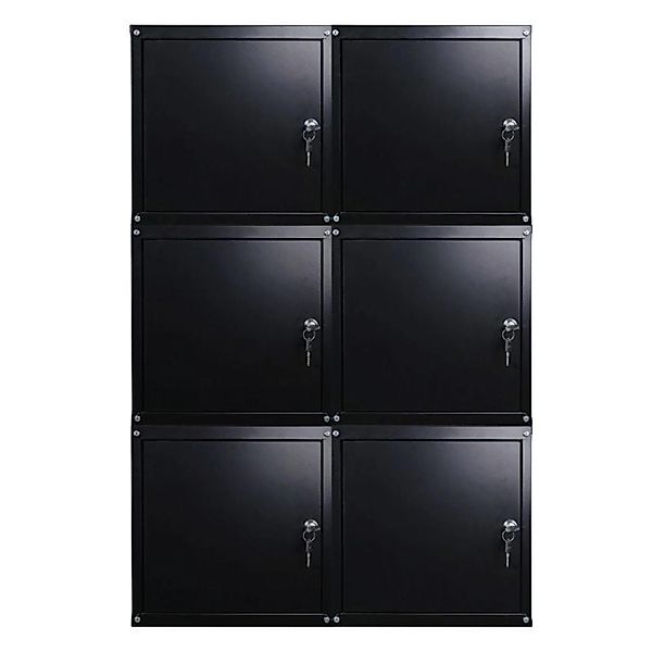PROREGAL Mega Deal 6x Schließfachwürfel Cubic HxBxT 35 x 35 x 35 cm Schwarz günstig online kaufen