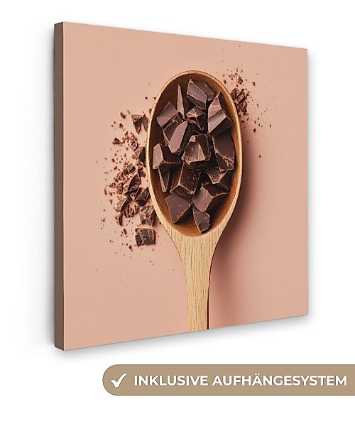 OneMillionCanvasses® Leinwandbild Schokolade - Holz - günstig online kaufen
