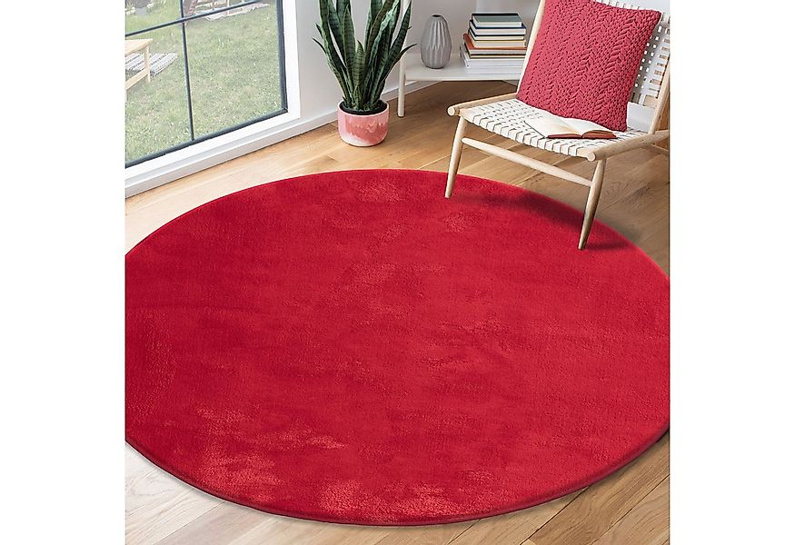 the carpet Teppich Relax round, rund, Höhe: 16 mm, waschbarer Wohnzimmer Te günstig online kaufen