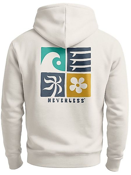 Neverless Hoodie Hoodie Backprint Herren Surfer Style Rückenaufdruck Icons günstig online kaufen