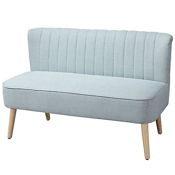 HOMCOM 2-Sitzer Zweisitzer, Loveseat mit Leinenoptik, Doppelsofa mit Holzbe günstig online kaufen