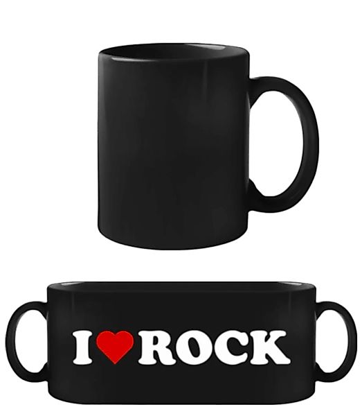 I Love Rock · Schwarze Tasse günstig online kaufen