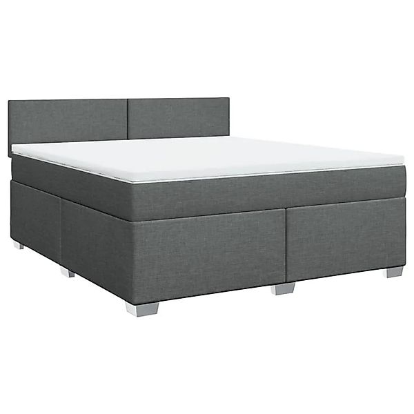 vidaXL Boxspringbett mit Matratze Dunkelgrau 180x200 cm Stoff 3288261 günstig online kaufen