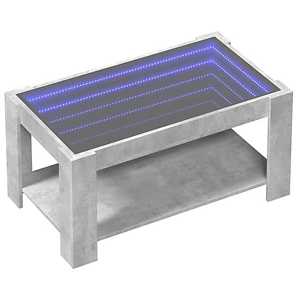 vidaXL LED-Couchtisch Betongrau 93x53x45 cm Holzwerkstoff 847556 günstig online kaufen