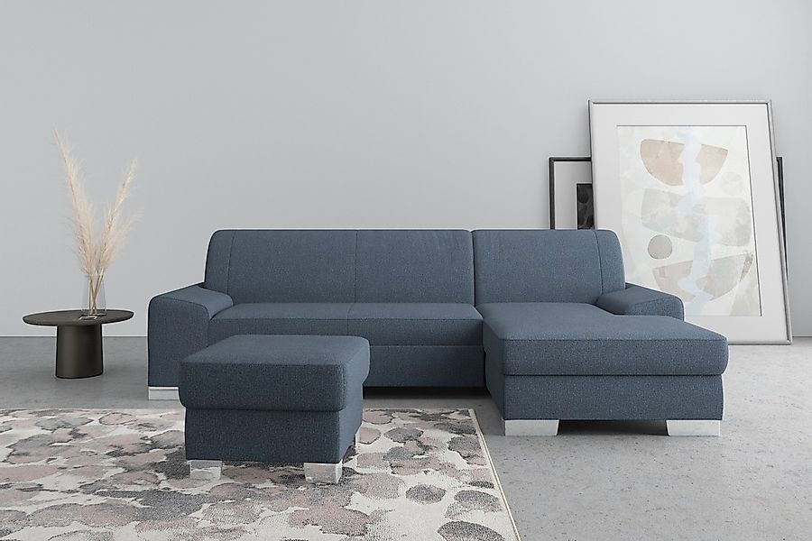 DOMO collection Ecksofa "Anzio L-Form, whlw. Bettfunktion, Federkern, hochw günstig online kaufen