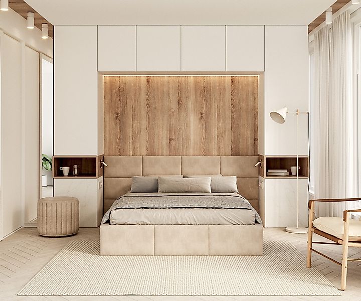 thematys Polsterbett Stauraumbett Velours 90x200, 120x200, günstig online kaufen