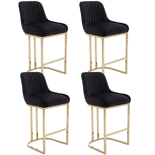 WAHSON OFFICE CHAIRS Barhocker Samt 2/4er Set Küchenhocker mit Lehne günstig online kaufen