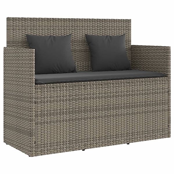 vidaXL Gartenbank Gartenbank mit Kissen Grau günstig online kaufen