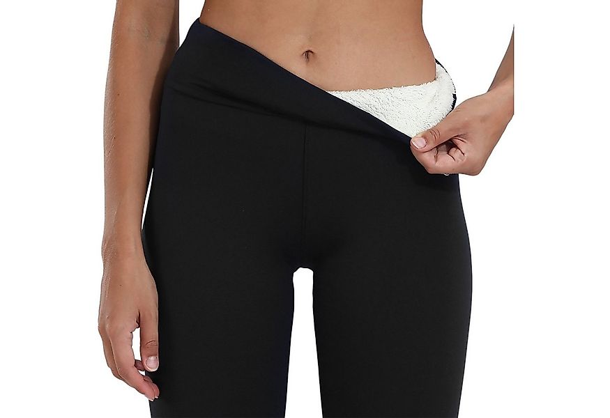 Refttenw Thermoleggings Damen Gefütterte High Waist Leggings Elastisch Yoga günstig online kaufen