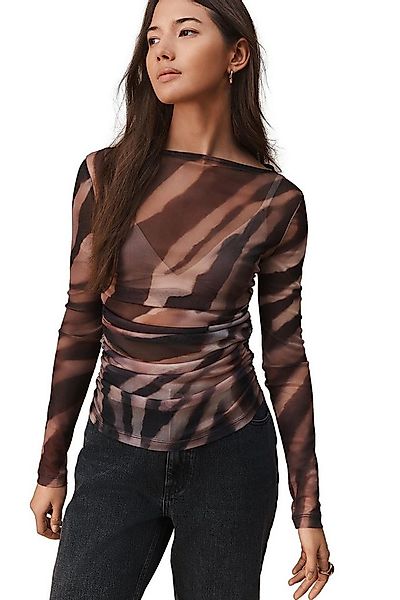 Next Langarmshirt Kew Collection Langarmoberteil mit Mesh und Print (1-tlg) günstig online kaufen