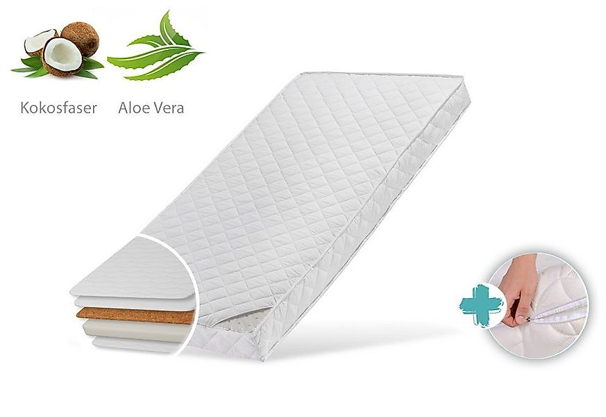 Kindermatratze KOKOS mit gestepptem Aloe Vera-Bezug, günstig online kaufen