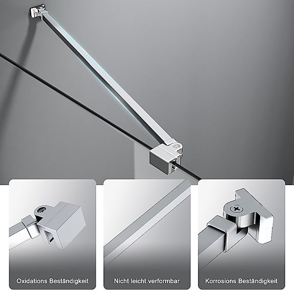 Boromal Duschwand-Stabilisationsstange Stabilisator Haltestange Stabilisier günstig online kaufen