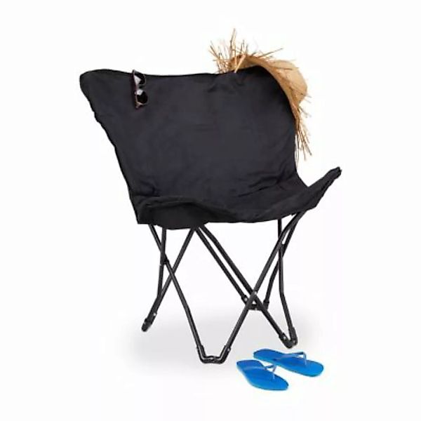 relaxdays Butterfly Chair klappbar schwarz günstig online kaufen