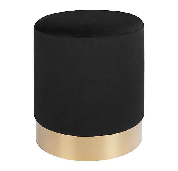 tinkaro Sitzhocker Pouf Gamby Samt, Stahl Schwarz (1 St) günstig online kaufen
