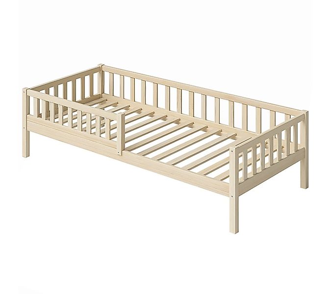 Bellabino Kinderbett Vils mit Lattenrost und Rausfallschutz 90x200 cm (natu günstig online kaufen