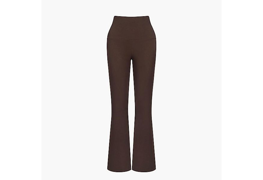 cfab (creamy fabrics) Loungehose Cotton Flared Bootcut Leggings-Brown Dark- günstig online kaufen