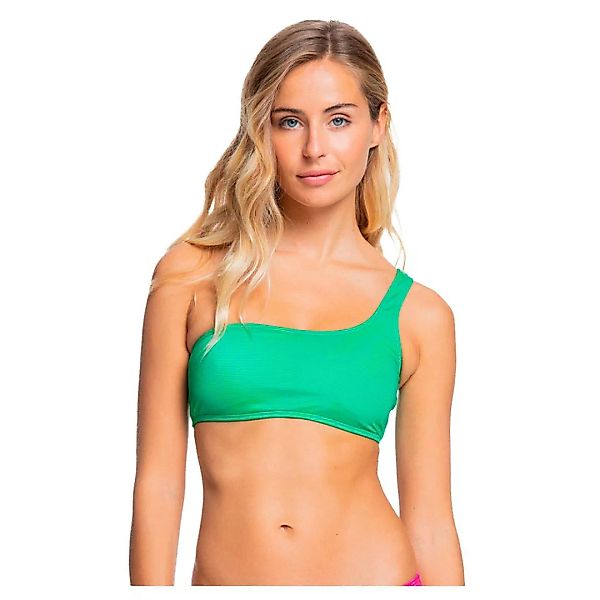 Roxy Pop Surf Asymmetric Bikini Oberteil L Fern Green Texture Flower günstig online kaufen