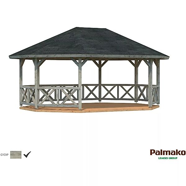 Palmako Holzpavillon "Betty", BxT: 615x551 cm, grau günstig online kaufen