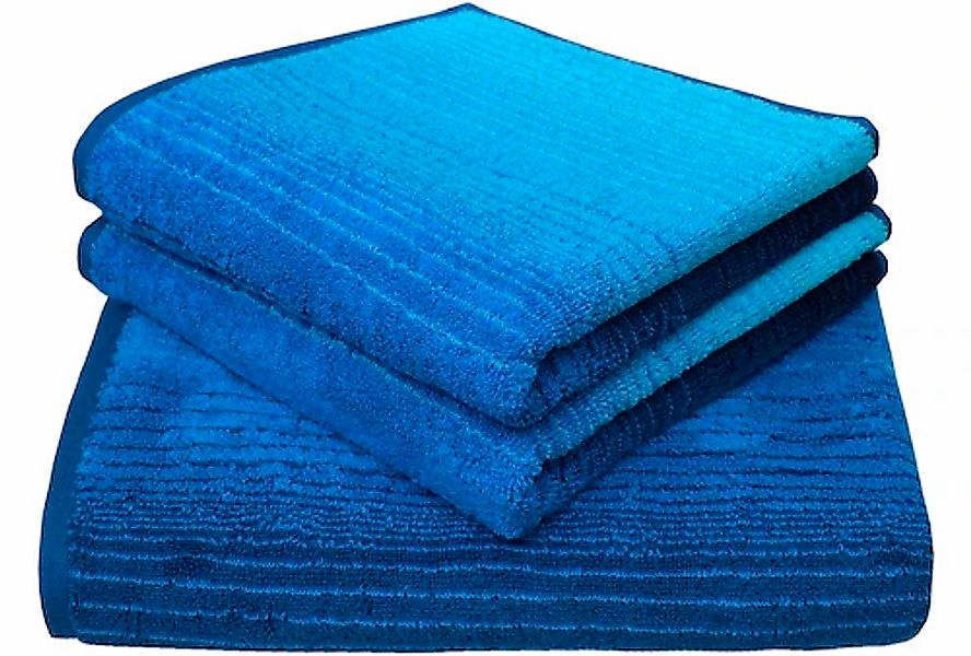 Dyckhoff Handtuch Set »Colori«, Set, 3 tlg., Walkfrottee, 2 Handtücher & 1 günstig online kaufen