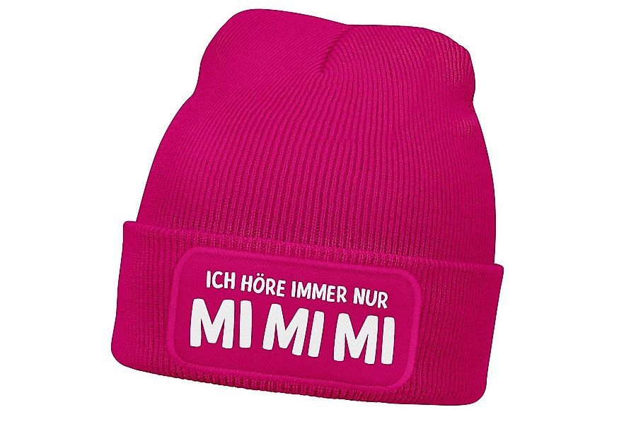 MoonWorks Strickmütze Damen Beanie Ich höre immer nur Mimimi Patch Strickmü günstig online kaufen